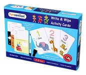 Funvention- for Little Scientist in Every Kid Educational Game 123 Numbers Write and Wipe Activity Writing & Counting Practice Cards Learning Games, Pen Control for Children 3-6 Years- Multicolour