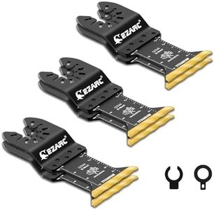 EZARC Cuchillas Oscilantes Multiherramientas, 6 pzs, Hojas de Sierra Oscilante en Titanio para Metales Clavos de Madera Tornillos