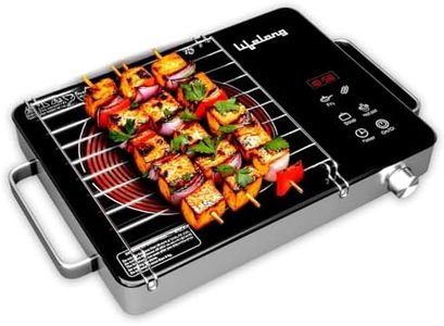 Lifelong 2000 Watt Infrared Induction Stove with Digital Display - Surge Protection, Electric Induction, 4 Cooking Modes, Auto Shut Off & Temperature Control with Voltage Protection