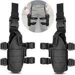 Tactical Universal Leg Holster Set - KEENZO Adjustable Left & Right Hand Universal Tactical Drop Puttee Leg Thigh Holster Pouch Holder for Halloween Costume Play,CS Activities,outdoor Sport