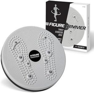 Figure Trimmer Core Ab Twister Board for Exercise 12 inch Waist Twisting Disc with 8 Mangets Reflexology for Slimming and Strengthening Abdominal & Stomach Exercise Equipment Grey