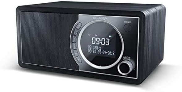 SHARP DR-450(BK) 6W DAB+ and FM Digital Radio with Bluetooth, LED Display and Alarm Clock – Black