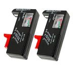 2 Pack Battery Tester, Universal Battery Checker for AA/AAA/C/D / 9V / 1.5V Button Cell Batteries