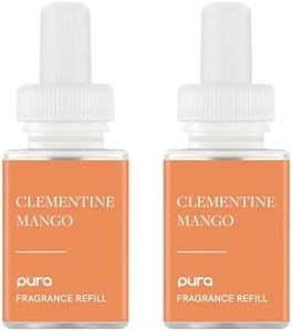 Pura Malodor Refill - Smart Home Air Diffuser - Up to 120-Hours of Premium Fragrance per Refill - Diffuser Fragrance - Air Deodorizer & Odor Eliminator - 2 Pack, Clementine Mango