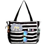 TAHAVICE Beach Tote Bags for Women with Zip, Large Waterproof Beach Bag with Pocket, Summer Beach Bags for Travel, Shopping, Pool, Gym