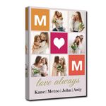 CXHOSTENT Personalized Gifts for Mom Custom Canvas Prints with Your Photo Customized Mother's Day Collage Photo Canvas Gift for Mom Wife Grandma (Custom-A3, 16.00" x 24.00")