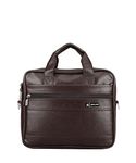 Zipline Office Laptop Executive Formal 10 inch Laptop Or Tab compatible Messenger Bag for Men & Women (1-Brown Bag)