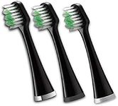 Waterpik Triple Sonic Replacement Brush Heads, Complete Care Replacement Tooth Brush Heads, STRB-3WB, 3 Count(Pack of 1), Black