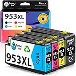 Smart Ink Compatible Ink Cartridge Replacement for HP 953XL 953 XL 4 Multipack (Black XL & C/M/Y) with Advanced Chip Technology to use with HP Officejet pro 7720 7730 7740 8710 8715 8720 8725 Printer