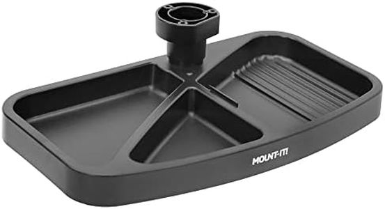 Mount-It! Under Desk Mounted Drawer, Swivel Under Desk Tray for Paper Clip, Pen, and Other Office Supplies, Attachable Small Under Desk Drawer for Tables and Workbenches, Office Desk Accessories