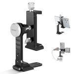 NEEWER Smartphone Tripod Mount Aluminum Alloy, 360° Rotatable Phone Stand Holder Clamp with Cold Shoe and Arca Base Compatible with iPhone 15 Pro Max Galaxy S24 Ultra Pixel & 2.6"-4" Wide Smartphones