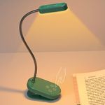 Glocusent 16 LED Mini Book Light for Reading in Bed, Clip On Reading Light, Rechargeable & Long Lasting for 80+Hrs, 3 Colors & 5 Brightness Levels, Perfect Reader Gifts, Book Lovers, Kids