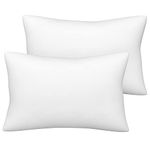 Pobibaby - 2 Pack Premium Toddler Solid Pillowcase - Ultra Soft Jersey Knit - Crib Pillow, Kids Pillow, Travel Pillow Case Cover (Soft White)