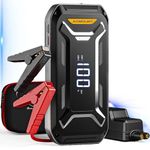 Acmount 5000A Jump Starter Power Pack, 12V Car Battery Booster Jump Starter for All Petrol and 10.0L Diesel Engines, Portable Jump Starter with Large LCD Display, USB Quick Charge and LED Light