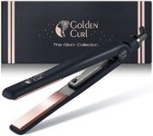 Golden Curl Hair Straightener Flat 