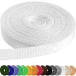 TECEUM 2 Inch Webbing – White – 10 Yards – 2” Heavy-Duty Wide Webbing for Climbing Outdoors Indoors Crafting DIY nw