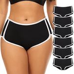 Mordlanka Women Boyshorts Underwear Cotton Panties Stretch Boxer Brief, Black, X-Small