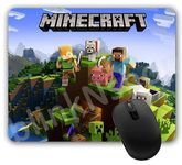 blinkNshop Minecraft Mouse Pad, Large Printed Premium Textured Waterproof Anti Skid Rubber Base for Desktop Laptop Gaming Professional 240X210X3mm [20% Larger] (Pack of 1)