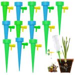DHANGAR Drip Irrigation kit for Home Garden plants, Self-Watering Spikes, Automatic Plant Water Devices For Plant with Slow Release Control Tap Valve Switch Drip Water Irrigation, Pack of 12