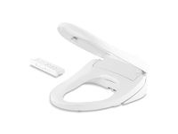 Kohler K-8298-CR-0 C3 455 Elongated Heated Bidet Toilet Seat, White with Remote Control, Quiet-Close Lid, Automatic Deodorization, Self-Cleaning Wand, Adjustable Water Pressure and Nightlight