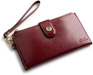 Women’s RFID Wristlet Wallet & Phone Holder | Multi Credit Card Bifold Organizer w/Zipper Pockets & Sweetly Packed in Gift Box