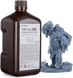 ELEGOO ABS Like 3D Printer Upgraded Resin 2.0, 405nm UV Curing Photopolymer Resin for LCD 3D Printing Grey 2000g