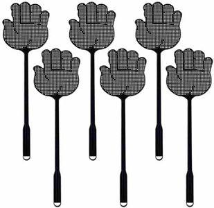 Palm Fly Swatter Hand-Shaped Heavy Duty Matamoscas for Indoors Cute Grippy Bug & Wasp Killer (Heavy Duty, 6)