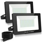 MEIKEE 150W LED Flood Lights, 15000 LM LED Work Lights, IP66 Waterproof Outdoor Security Lights, 5000K Natural White Light Flood Light for Garage, Garden, Lawn and Yard (2Pack)