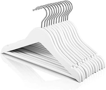 HOUSE DAY Wooden Childrens Hangers Kids Hangers 20 Pack, Wood Baby Hangers Nursery Hangers, 360° Swivel Hook Non Slip Coat Hanger for for Coats, Suits, Pants and Jackets, White