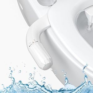 Sunowl Bidet Attachment for Toilet, Ultra-Slim Non-Electric Toilet Bidet Attachment for UK, Cold Water Bidet with Dual Nozzle Cleaning Mode, Adjustable Water Pressure Bidet Toilet Seat Attachment