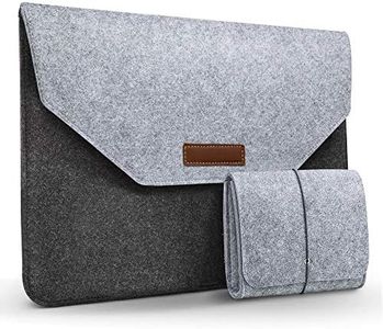 Acoki 15-15.6" Laptop Sleeve Ultralight Felt Carrying Case Protective Bag with Mouse Pouch Notebook Tablet IPAD Briefcases for 15" Apple MacBook/Asus