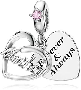 JIAYIQI Present for Mother, Mother Charms for Pandora Charms Bracelet 925 Sterling Silver Openwork Heart Love Pendant Bead for Mom, Mother's Day Birthday Christmas Jewelry from Daughter Son