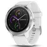 Garmin 010-01769-21 Vivoactive 3, GPS Smartwatch with Contactless Payments and Built-in Sports Apps, White/Silver