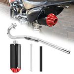 Wai Danie 1.1in 28mm Motorcycle Exhaust Muffler Silencer Pipe Compatible with Honda CRF50 XR50 70cc 110cc 125cc SSR110 SSR125 Taotao DB10 DB14 Baja Xpro Apollo Rocketa Coolster Chinese Pit Dirt Bike