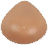 Vollence One Piece Triangle Silicone Breast Forms Mastectomy Prosthesis Bra Enhancer Inserts Concave Bra Pads, Suntan, E