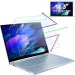 2 Pcs 17.3 Inch Anti Blue Light Screen Protector Compatible With Lenovo Hp Dell Acer Asus Samsung etc Laptop-16:9 Aspect, 17" Computer Monitor Glare Filter Uv Blocker Shield Cover Eye Protection Film