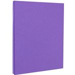 JAM PAPER Colored 65lb Cardstock - 215.9 x 279.4 mm (8 1/2" x 11") Letter Coverstock - Violet Recycled - 50 Sheets/Pack