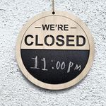 Vnockd We're Open/Closed Wooden Sign with Time Chalkboard, Welcome Sign for Restaurant, Cafe, Bar, Hotel, Office, Home Decor