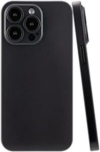 CELLBEE Compatible with iPhone 13 Pro Case - Premium Slim Protective Case for iPhone, Extremely Thin, Anti-Scratch, Protection Without Compromise, Deep Black - Black