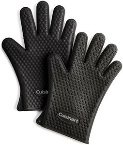 Cuisinart CGM-520 Heat Resistant Silicone Gloves, Black (2-Pack)