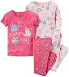 Carter's Girls' 4 Pc Cotton 371g076, Party Pink