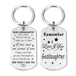 Resdink Goddaughter Keychain Gifts - to My Dear Goddaughter, I Love You Goddaughter Christmas Birthday Key Chain, Best Graduation Gifts for Our Adult Goddaughter Teen Girl