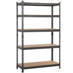 Yaheetech 5-Tier Heavy Duty Garage Shelf Steel Metal Storage Adjustable Utility Shelves for Kitchen, Warehouse, Living Room, Garage 112 x 45 x 186cm