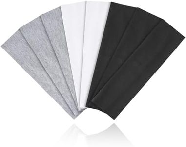 Buyisgle Workout Headbands for Women Non Slip - 8PCS Elastic Sport Head Bands for Women's Hair, Sweat Headband for Athletic Yoga Running Gym