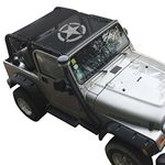 JHD-TOGO Liberty Star Mesh Sun Shade Bikini Top, Tonneau Cover for Jeep TJ Wrangler Sahara Rubicon 1997-2006