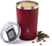 Ideus 20 oz Tumbler, Travel Coffee Mug with Splash Proof Sliding Lid, Double Wall Stainless Steel Vacuum Insulated Coffee Mug for Home and Office, Keep Beverages Hot or Cold, Blood Red