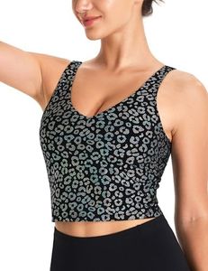 Women’s Longline Sports Bra Wirefree Padded Medium Support Yoga Bras Gym Running Workout Tank Tops