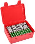 FULLCASE Battery Storage Organizer Holder Holds 54 AA AAA Batteries, Box Cases Garage Container, Home Drawer Organization Dispenser (Case Only) Red