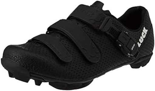 LUCK Chaussures de vélo VTT ODÍN avec Semelle en Carbone et Fermeture millimétrique de précision. (46 EU, Noir)