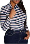 Floerns Women's Mock Turtleneck Lon